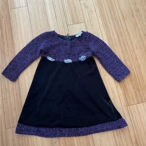 Vintage three wishes y2k style dress kids 4t. Black and purple.